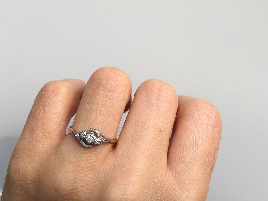 Bague en or 18 carats d'Angleterre vers 1910