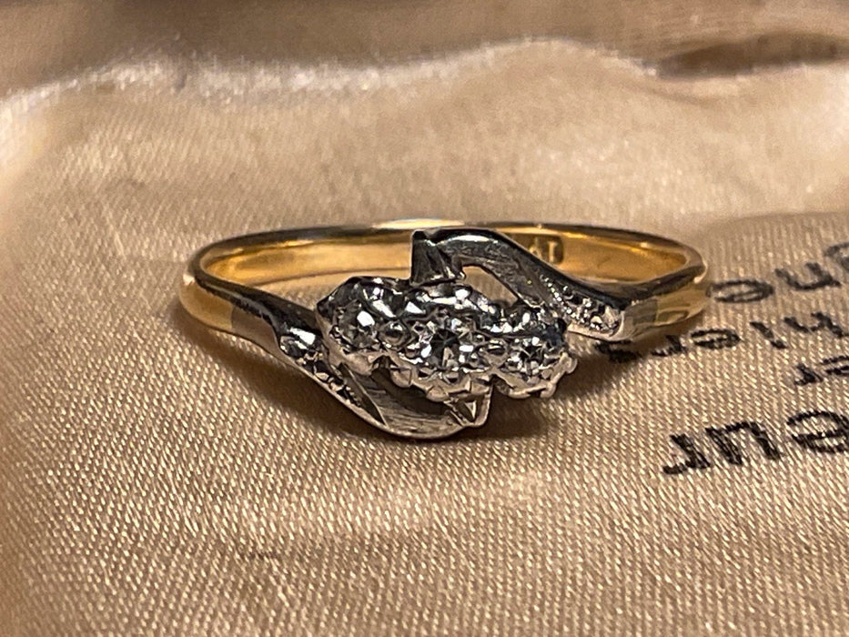 Bague en or 18 carats d'Angleterre vers 1910