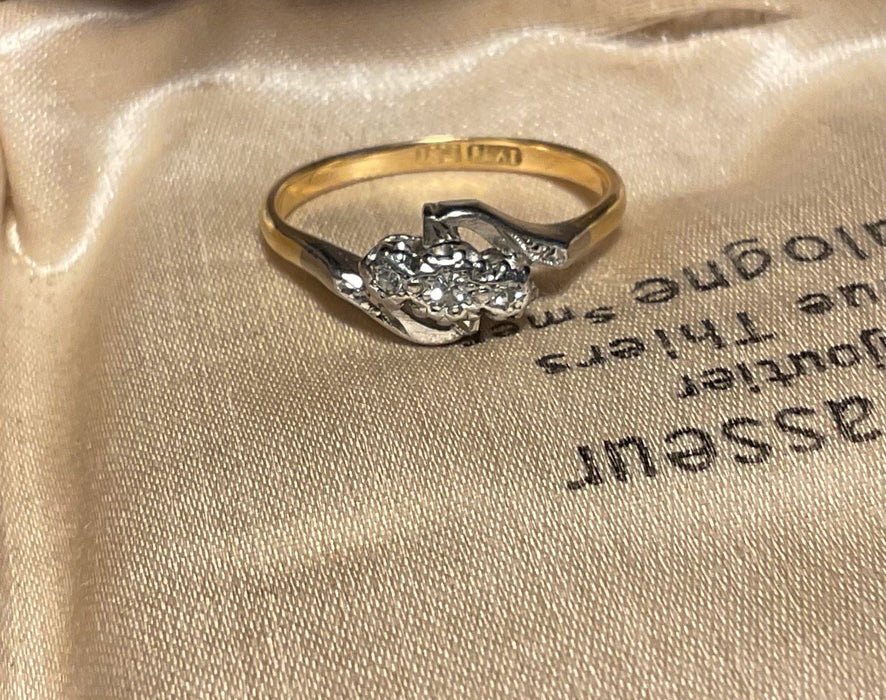 Bague en or 18 carats d'Angleterre vers 1910