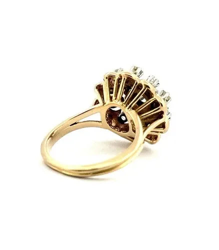 Bague en or jaune et diamants