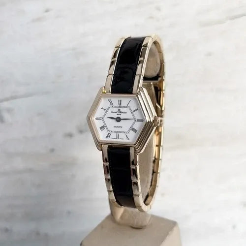 Baume & Mercier ou 18 carats vintage Lady 48372 quartz 27 mm