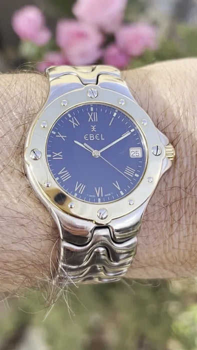 Montre homme EBEL Sport Wave lunette 18K