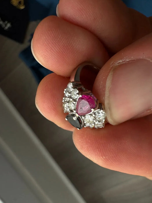 Bague joaillerie or blanc 18 carats 750 18K