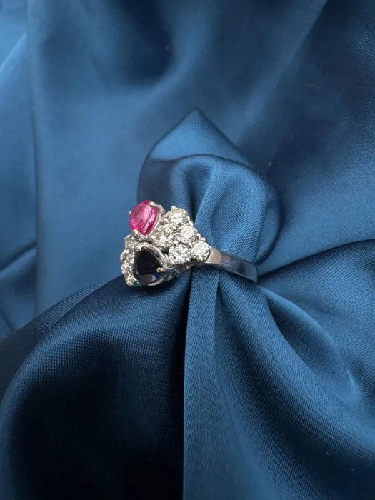 Bague joaillerie or blanc 18 carats 750 18K
