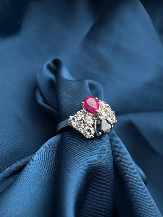 Bague joaillerie or blanc 18 carats 750 18K