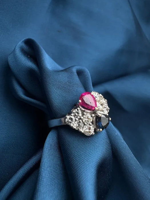 Bague joaillerie or blanc 18 carats 750 18K