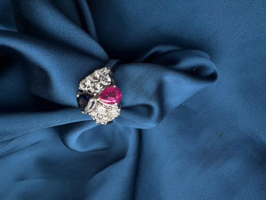 Bague joaillerie or blanc 18 carats 750 18K