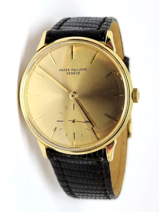 Montre vintage PATEK PHILIPPE CALATRAVA pour homme en or 18 carats