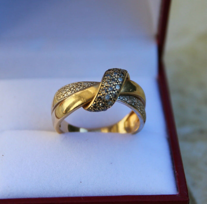 Bague noeud en or jaune 18 carats