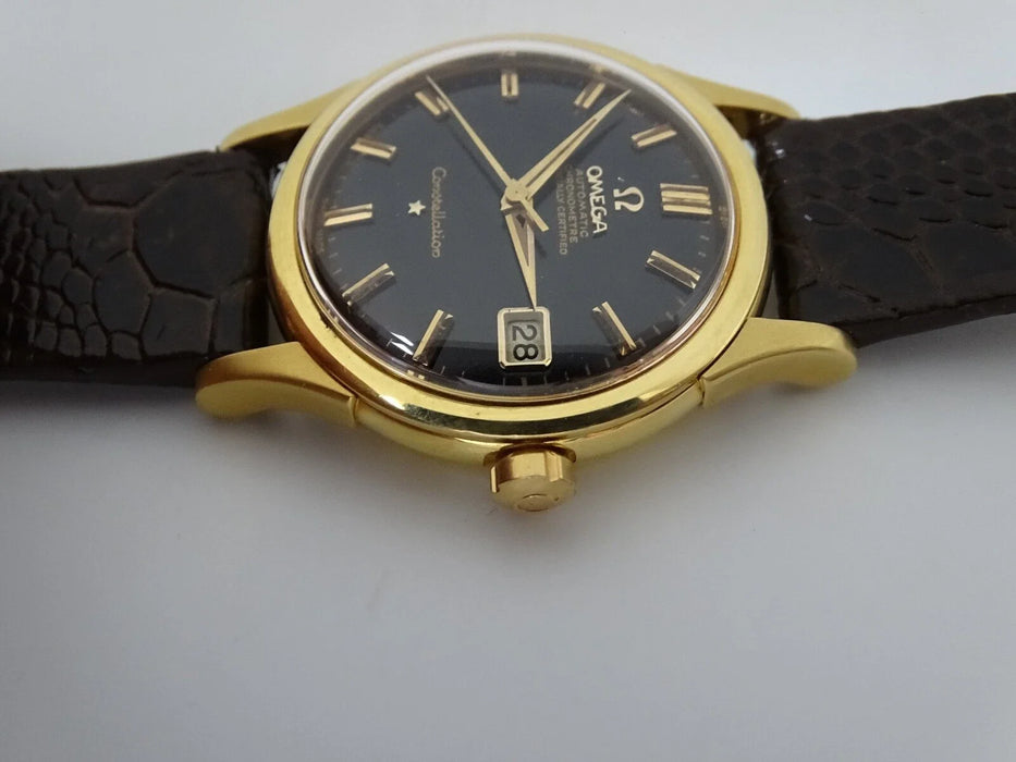 Montre Omega Constellation automatique or massif 18 carats vintage