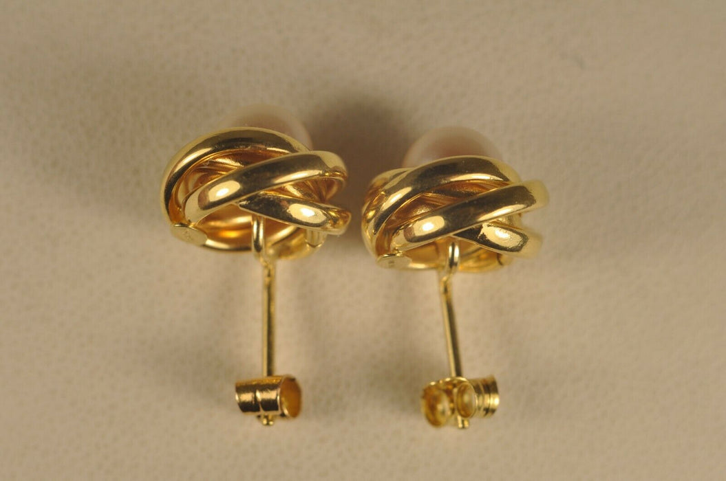 PAIRE BOUCLES D'OREILLES VINTAGE OR MASSIF 18K