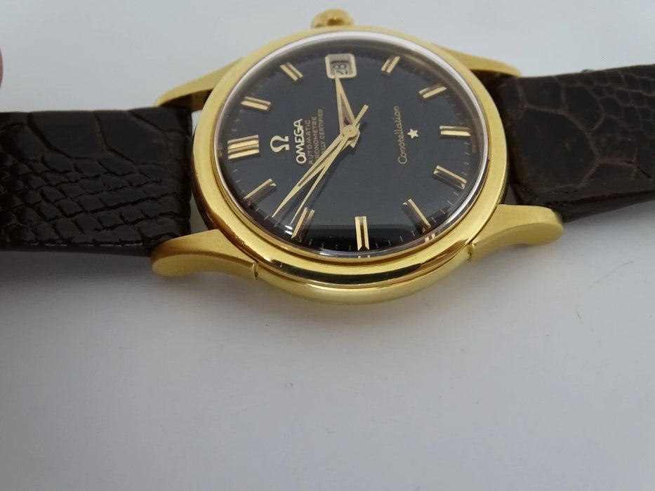 Montre Omega Constellation automatique or massif 18 carats vintage