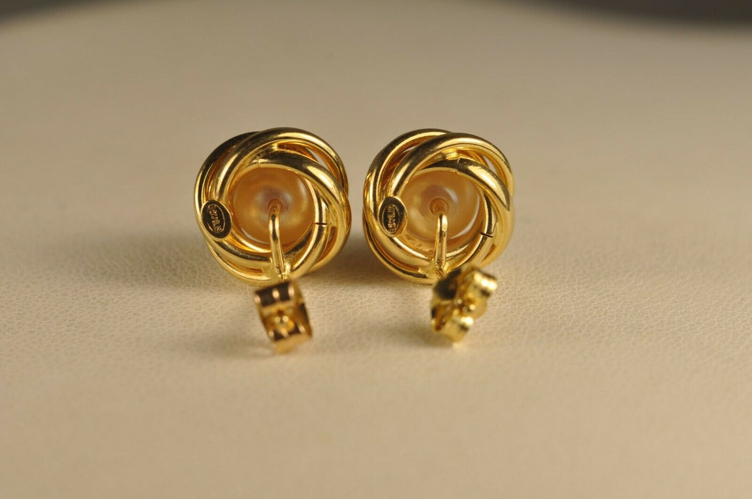 PAIRE BOUCLES D'OREILLES VINTAGE OR MASSIF 18K