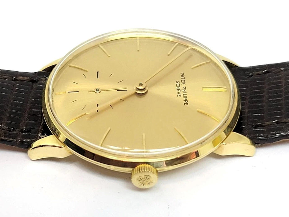 Montre vintage PATEK PHILIPPE CALATRAVA pour homme en or 18 carats
