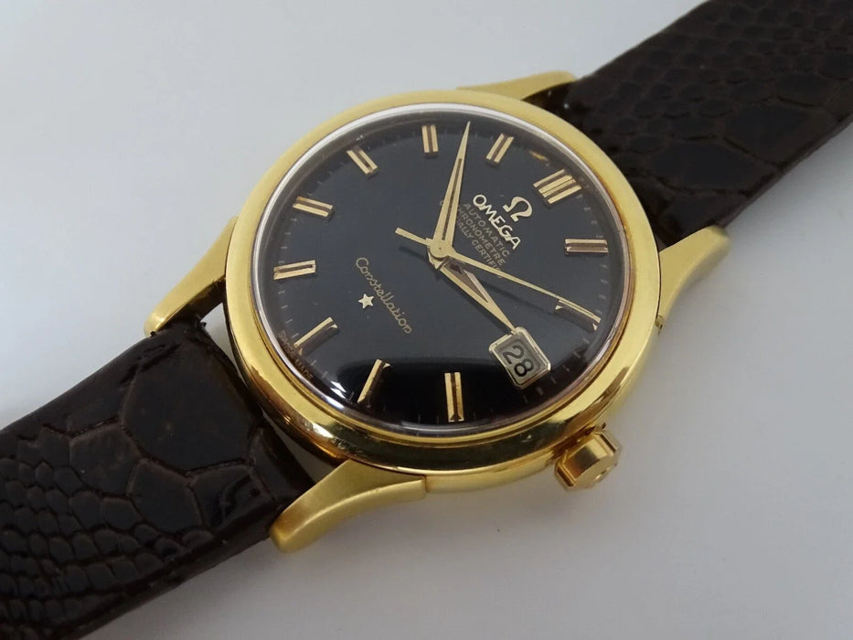 Montre Omega Constellation automatique or massif 18 carats vintage