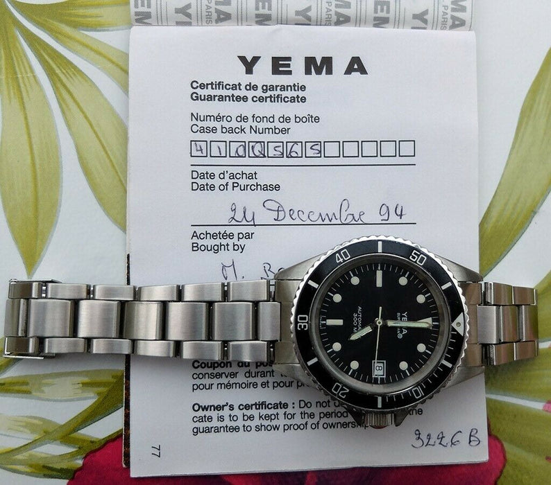 Montre YEMA plongée Superman Automatique 1994