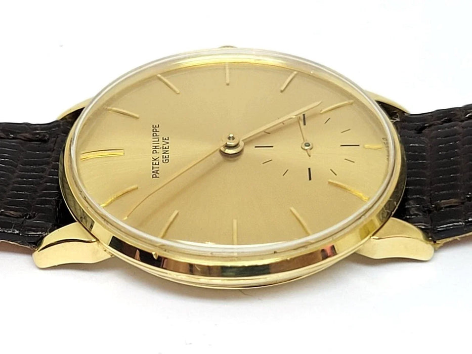 Montre vintage PATEK PHILIPPE CALATRAVA pour homme en or 18 carats