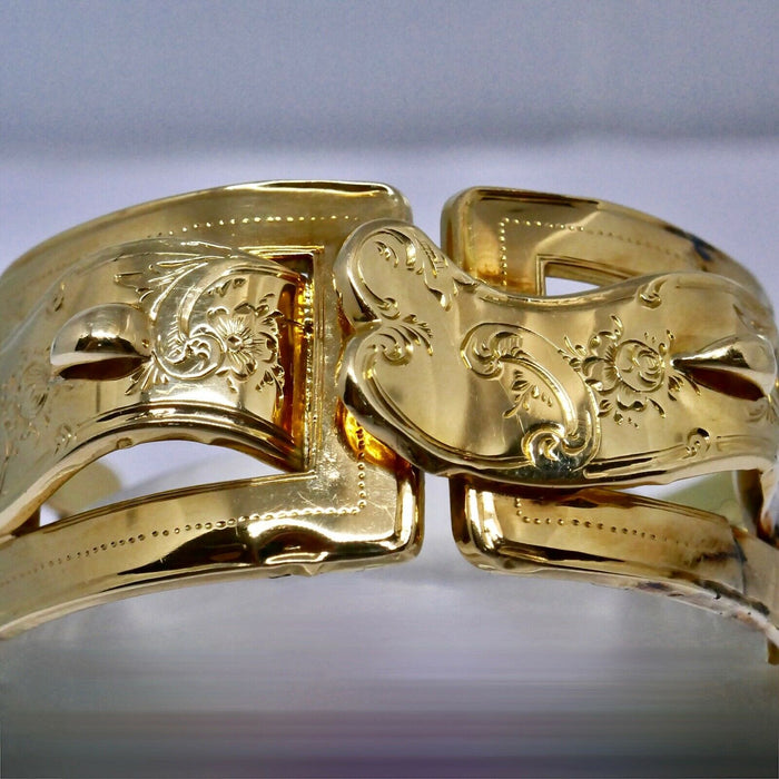 BRACELET ARTICULÉ OR JAUNE 18K EPOQUE MILIEU XIX ÈME