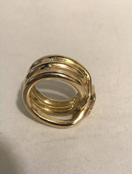 Bague en or 18 carats serpent yeux diamants