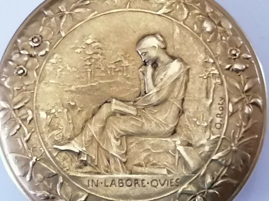Montre à Gousset or 18 carats O. Roty "In Labore Quies"