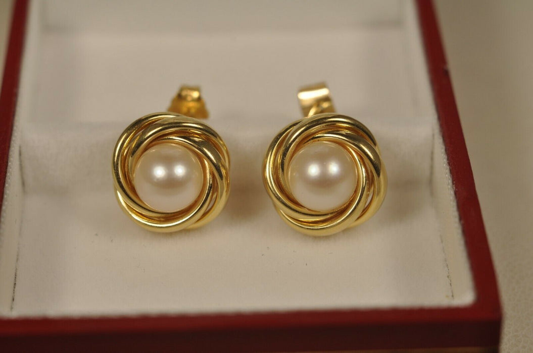 PAIRE BOUCLES D'OREILLES VINTAGE OR MASSIF 18K