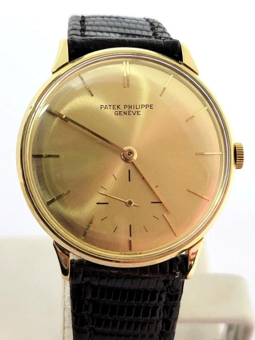 Montre vintage PATEK PHILIPPE CALATRAVA pour homme en or 18 carats