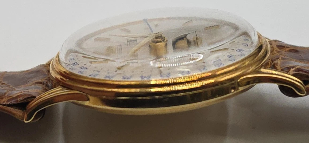 Montre Omega Cosmic Triple date 381 Fases de Lune or 18k  années 50